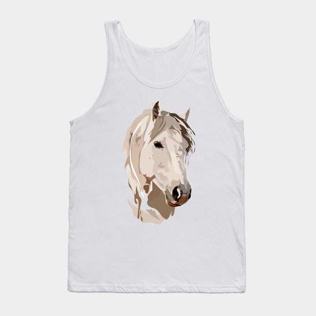 White Horse Tank Top by littleanimals